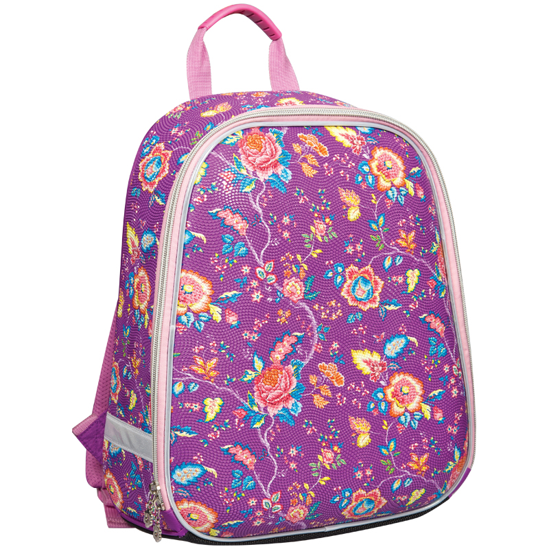 Ранец Berlingo 'Purple bubbles', 37х27х15 см., 1 отделение, анатомич. спинка, RU038031