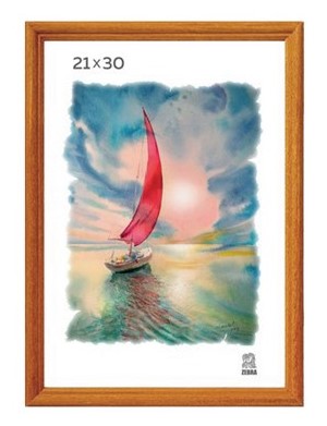 Фоторамка деревянная 21х30 , цвет желтый, (1703)