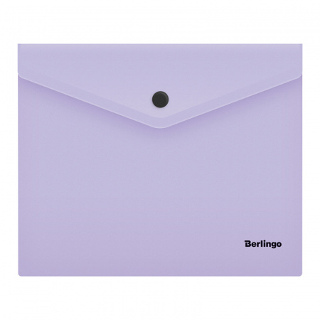 Папка-конверт на кнопке , Berlingo.Instinct , А5 , 180 мкм , лаванда, OBk_05507