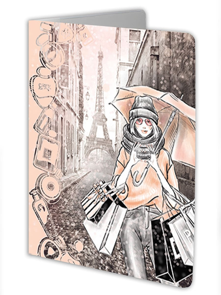 Обложка на паспорт 'Art Print Paris', ОП-5380